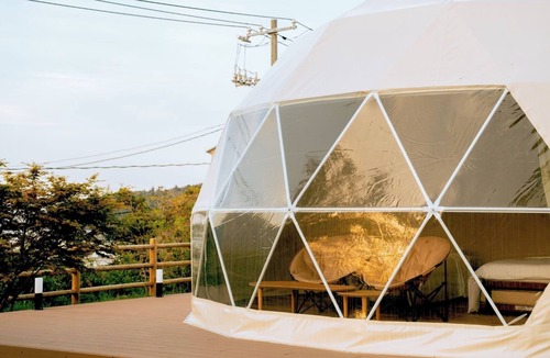 Ama RV Rental | 1 Oki Dome mountain side site with breakfast i/Oki County Shimane