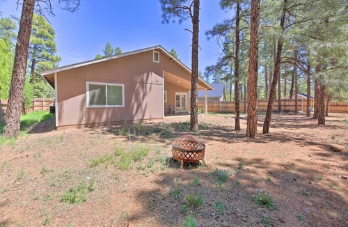 Torreon House | Fenced Yard, Fire Pit: Quiet Show Low Home!