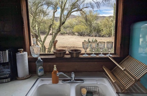 Tucson Estates Cabin | Historic Dude Ranch Rustic Cowboy Cabin Desert Experience