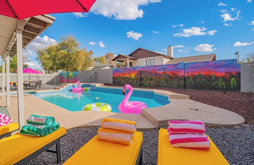 Mesa House | Luxe Oasis! Heated Pool, Spa, Theater, Game room, Sauna & Gym!