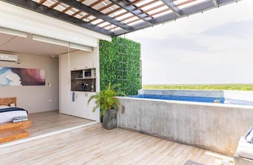 Ek Balam Village Apartment | Rooftop Pool Paradise with Jungle Views