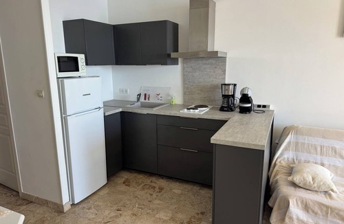 Le Ricanto Apartment | Studio with ocean view, direct beach access, Ajaccio Bay