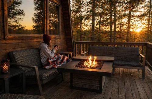Show Low Ski Chalet | Sunset-View A-Frame Cabin Sleeps 12 Dog Friendly