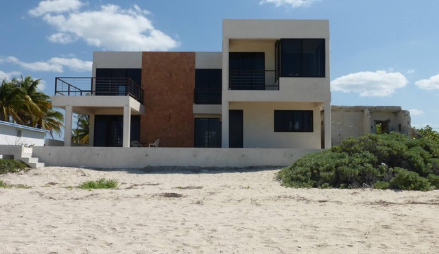 Spacious two-story home on the Gulf of Mexico near Merida